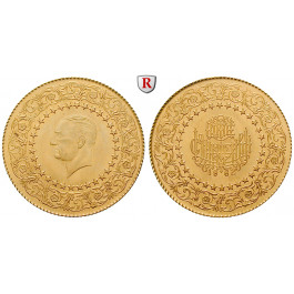 Türkei, 100 Piaster 1962, 6,44 g fein, f.st