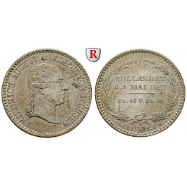 Sachsen, Königreich Sachsen, Friedrich August I., 1/6 Taler 1827, ss-vz/vz