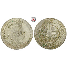 Sachsen, Albertinische Linie, Friedrich August II., 18 Gröscher Datum nicht lesbar (1754-56), ss+