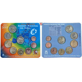 Spanien, Juan Carlos I., Euro-Kursmünzensatz 2011, st