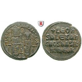 Byzanz, Leo VI. und Alexander, Follis 886-912, ss
