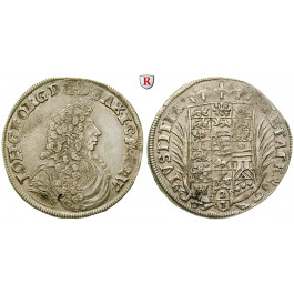 Sachsen, Sachsen-Eisenach, Johann Georg II., 2/3 Taler 1690, ss-vz