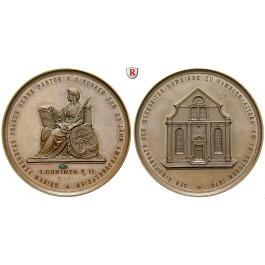 Personenmedaillen, Roosen, Berend Carl  - Deutscher Mennonitenpastor, Bronzemedaille 1870, f.prfr.