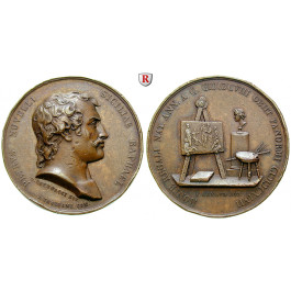 Personenmedaillen, Novelli, Pietro - Italienischer Maler, Bronzemedaille o.J. (1830), ss-vz