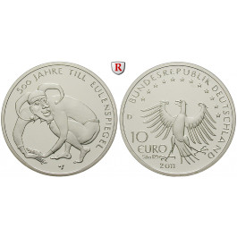Bundesrepublik Deutschland, 10 Euro 2011, Till Eulenspiegel, D, 10,0 g fein, PP
