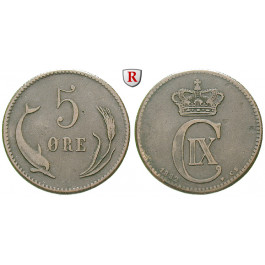 Dänemark, Christian IX., 5 Öre 1882, ss