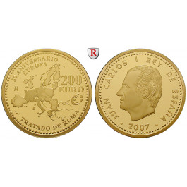 Spanien, Juan Carlos I., 200 Euro 2007, 13,5 g fein, PP