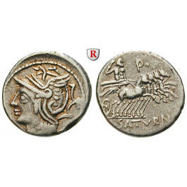 Römische Republik, L. Appuleius Saturninus, Denar 104 v.Chr., ss