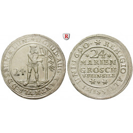 Braunschweig, Braunschweig-Wolfenbüttel, Rudolf August und Anton Ulrich, 24 Mariengroschen 1690, vz+