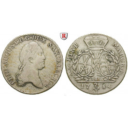 Sachsen, Albertinische Linie, Friedrich August III., 2/3 Taler 1784, ss