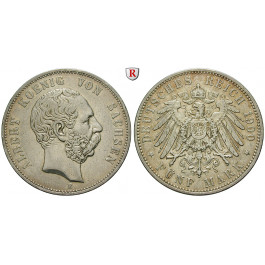Deutsches Kaiserreich, Sachsen, Albert, 5 Mark 1900, E, ss+, J. 125