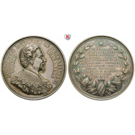 Bayern, Königreich, Ludwig II., Silbermedaille 1882, f.st