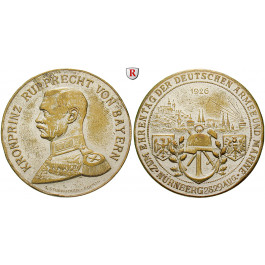 Bayern, Königreich, Rupprecht von Bayern - letzter Kronprinz, Versilberte Messingmedaille 1926, ss