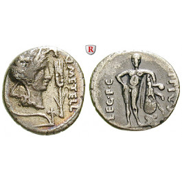 Römische Republik, Q. Caecilius Metellus, Denar 47-46 v.Chr., ss