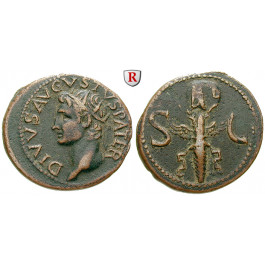 Römische Kaiserzeit, Augustus, As 34-37, ss+/ss