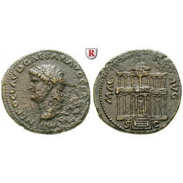 Römische Kaiserzeit, Nero, Dupondius 65, ss+