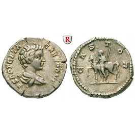 Römische Kaiserzeit, Geta, Caesar, Denar 204, ss