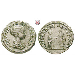 Römische Kaiserzeit, Plautilla, Frau des Caracalla, Denar 202, ss