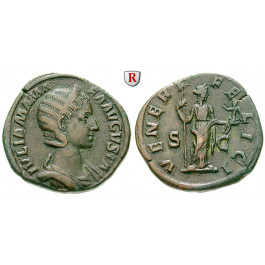Römische Kaiserzeit, Julia Mamaea, Mutter des Severus Alexander, Sesterz 224, ss