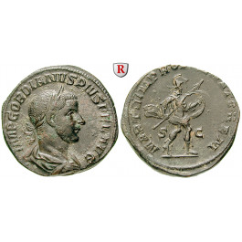 Römische Kaiserzeit, Gordianus III., Sesterz 243-244, f.vz