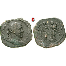 Römische Kaiserzeit, Traianus Decius, Sesterz 249-251, ss+
