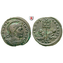 Römische Kaiserzeit, Constantinus I., Follis 320-321, vz