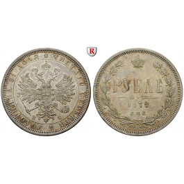 Russland, Alexander II., Rubel 1878, ss-vz