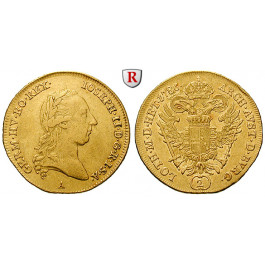 Römisch Deutsches Reich, Joseph II., Doppeldukat 1786, 6,85 g fein, ss