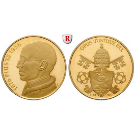 Vatikan, Pius XII., Goldmedaille 1958, 10,26 g fein, PP
