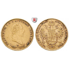 Österreich, Kaiserreich, Franz II. (I.), 1/2 Sovrano 1831, 5,09 g fein, ss