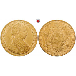 Österreich, Kaiserreich, Franz Joseph I., 4 Dukaten 1912, 13,76 g fein, vz+