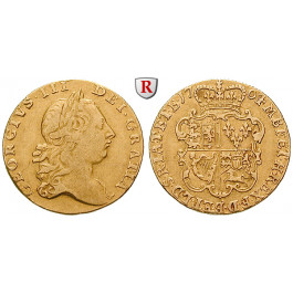 Grossbritannien, George III., Guinea 1764, 7,66 g fein, ss