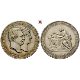 Sachsen, Königreich Sachsen, Friedrich August III., Silbermedaille 1893, f.vz