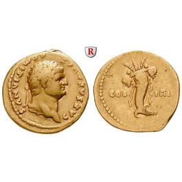Römische Kaiserzeit, Domitianus, Caesar, Aureus 76, ss