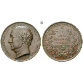 Personenmedaillen, Bonaparte, Charles - Italienisch-französischer Ornithologe, Kupfermedaille 1857, vz