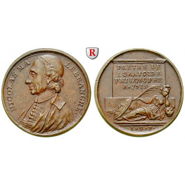 Personenmedaillen, Malebranche, Nicolas - Französischer Philosoph, Bronzemedaille o.J., vz-st