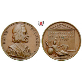 Personenmedaillen, Blondel, David - Französischer Gelehrter, Bronzemedaille o.J., ss