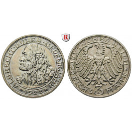 Weimarer Republik, 3 Reichsmark 1928, Dürer, D, vz, J. 332