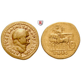 Römische Kaiserzeit, Vespasianus, Aureus 80-81, ss