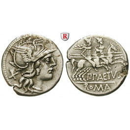 Römische Republik, P. Aelius Paetus, Denar 138 v.Chr., ss