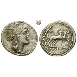 Römische Republik, C. Claudius Pulcher, Denar 110-109 v.Chr., ss+
