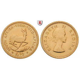 Südafrika, Elisabeth II., 1/2 Pound 1960, 3,66 g fein, st