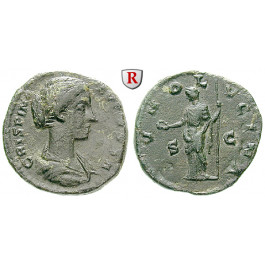 Römische Kaiserzeit, Crispina, Frau des Commodus, Dupondius 178-182, ss/ss+