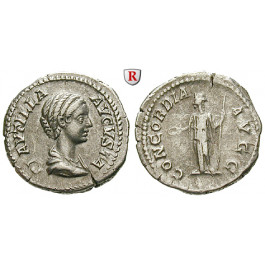 Römische Kaiserzeit, Plautilla, Frau des Caracalla, Denar 202-205, ss+