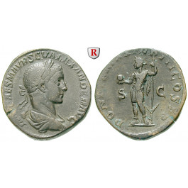 Römische Kaiserzeit, Severus Alexander, Sesterz 224, ss+