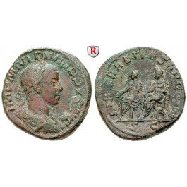 Römische Kaiserzeit, Philippus II., Sesterz 247-249, ss+