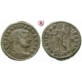 Römische Kaiserzeit, Constantius I., Caesar, Follis 295, vz