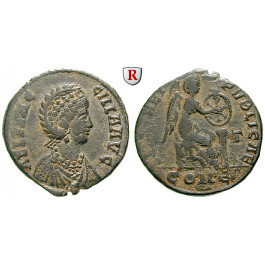 Römische Kaiserzeit, Aelia Flaccilla, Frau Theodosius I., Bronze 383-388, ss+