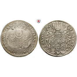 Sachsen, Albertinische Linie, Christian II., Johann Georg, August unter Vormundschaft, Reichstaler 1592, ss