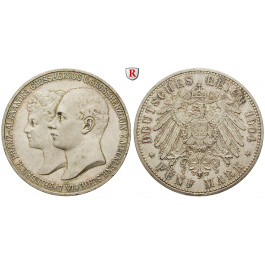 Deutsches Kaiserreich, Mecklenburg-Schwerin, Friedrich Franz IV., 5 Mark 1904, Hochzeit, A, f.st, J. 87
